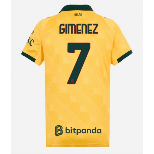 Billige Fotballdrakt AC Milan Santiago Gimenez #7 Replika Tredjedrakt Dame 2025-26 Kortermet Billige Fotballdrakt AC Milan Santiago Gimenez #7 Replika Tredjedrakt Dame 2025-26 Kortermet